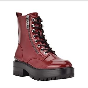 Guess Fearne Lug Sole Lace Up Booties